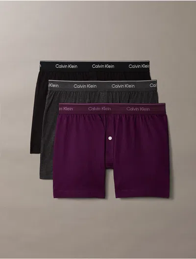 Calvin Klein Men's Cotton Classics 3-pack Knit Boxer In Multi