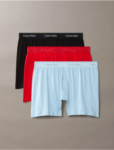 Calvin Klein Men's Cotton Classics 3-pack Knit Boxer In Multi