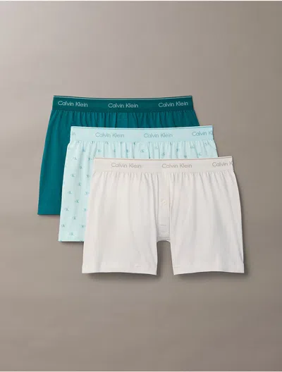 Calvin Klein Men's Cotton Classics 3-pack Knit Boxer In Multi