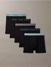 Calvin Klein Men's Cotton Classics 5-pack Boxer Brief In Black/ Ink / Shade / Slate Turquoise
