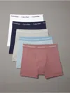Calvin Klein Men's Cotton Classics 5-pack Boxer Brief In White/shoreline/grey Heather/arona/capri Rose