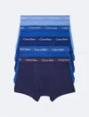 Calvin Klein Men's Cotton Classics 5-pack Trunk In Blue Multi