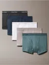 Calvin Klein Men's Cotton Classics 5-pack Trunk In Ink / Blue Performance / Ash / White / Charcoal Heather