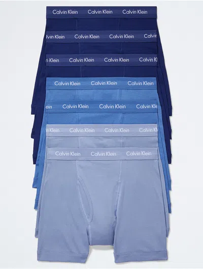 Calvin Klein Men's Cotton Classics 7-pack Boxer Brief In Blue Multi