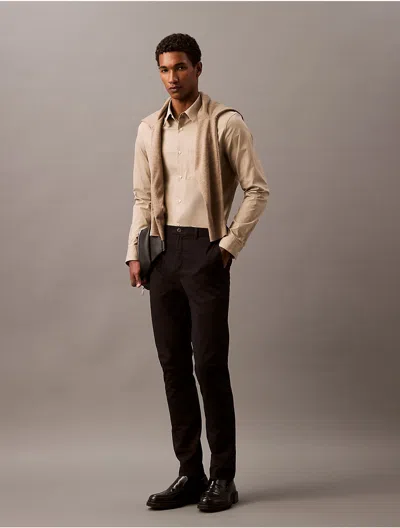 Calvin Klein Men's Cotton Flex Chino In Black
