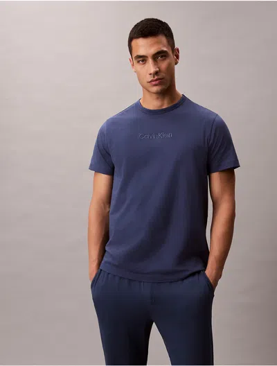 Calvin Klein Men's Cotton Logo Graphic Classic T-shirt In Blue