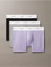 Calvin Klein Men's Cotton Modal Stretch 3-pack Boxer Brief In Black / Ash / Lilac Quartz