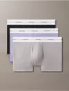 Calvin Klein Men's Cotton Modal Stretch 3-pack Boxer Brief In Black / Ash / Lilac Quartz
