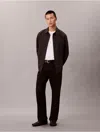 Calvin Klein Men's Cotton Nylon Relaxed Button-down Shirt In Black