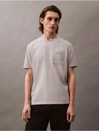 Calvin Klein Men's Cotton Pocket Classic T-shirt In Formal Grey