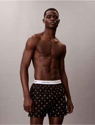 Calvin Klein Logo-print Boxers In Black