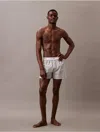 Calvin Klein Men's Cotton Poplin Boxer In Plush Monogram Ash
