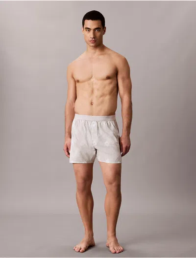 Calvin Klein Men's Cotton Poplin Boxer In White