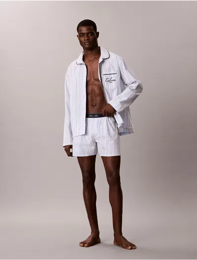 Calvin Klein Men's Cotton Poplin Script Boxer In Pink