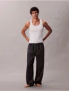 Calvin Klein Men's Cotton Poplin Sleep Pants In Black
