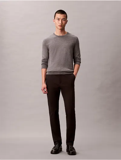Calvin Klein Men's Cotton Sateen Slim Chino Pants In Black