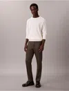 Calvin Klein Men's Cotton Sateen Slim Tapered Chino Pants In Gray