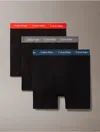 Calvin Klein Men's Cotton Stretch 3-pack Boxer Brief In Black / Spellbound / Eiffel Tower / Cherry Kiss