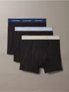 Calvin Klein Men's Cotton Stretch 3-pack Boxer Brief In Black W/ New Navy / Vintage Khaki / Troposphere