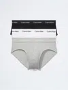 Calvin Klein Men's Cotton Stretch 3-pack Hip Brief In Black / White / Grey