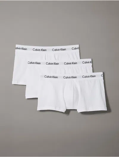Calvin Klein Icon Cotton Stretch 3 Pack Low Rise Briefs In White