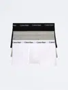 Calvin Klein Men's Cotton Stretch 3-pack Low Rise Trunk In Black / Grey / White
