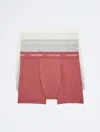 Calvin Klein Men's Cotton Stretch 3 Pack Trunk In Pink