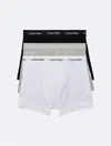 Calvin Klein Men's Cotton Stretch 3 Pack Trunk In Black / White / Grey