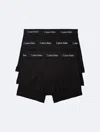 Calvin Klein Men's Cotton Stretch 3 Pack Trunk In Ck Black