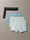 Calvin Klein Men's Cotton Stretch 5-pack Trunk In Black / Convoy / Grey Heather / Slate Turquoise / Shade