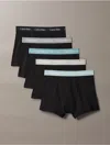 Calvin Klein Men's Cotton Stretch 5-pack Trunk In Black / Convoy / Grey Heather / Slate Turquoise / Shade