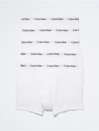 Calvin Klein Men's Cotton Stretch 5-pack Boxer Brief In White