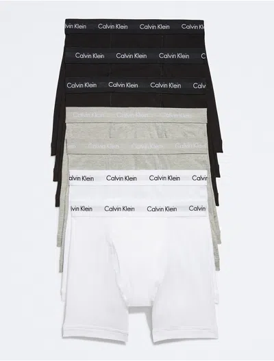 Calvin Klein Men's Cotton Stretch 7-pack Boxer Brief In Black/ Grey/ White