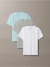 Calvin Klein Men's Cotton Stretch Blend 3-pack Slim Fit V-neck T-shirt In Multi
