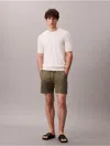Calvin Klein Men's Cotton Stretch Pull-on Shorts In Green