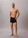 Calvin Klein Men's Cotton Stretch Script Patch Boxer Brief In Black