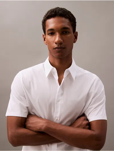 CALVIN KLEIN MEN'S COTTON STRETCH SLIM BUTTON-DOWN SHIRT