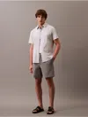Calvin Klein Men's Cotton Stretch Slim Button-down Shirt In Gray Violet