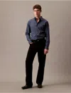 Calvin Klein Men's Cotton Stretch Slim Chambray Button-down Shirt In Dark Sapphire