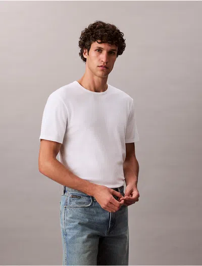 Calvin Klein Men's Cotton Stretch Slim T-shirt In White