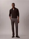 Calvin Klein Men's Cotton Stretch Slim Trousers In Gray