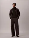 Calvin Klein Men's Cotton Stretch Twill Baggy Chino Pants In Black