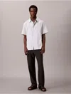 Calvin Klein Men's Cotton Stripe Relaxed Button-down Shirt In Gray