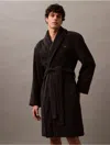 Calvin Klein Men's Cotton Terry Robe In Black