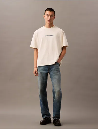 Calvin Klein Men's Court Shadows Graphic Crewneck T-shirt In Light