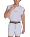 Calvin Klein Men's Cropped Logo Swim Tank Top In Multi
