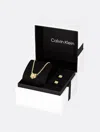 Calvin Klein Men's Crystal Accent Necklace And Earrings Gift Set