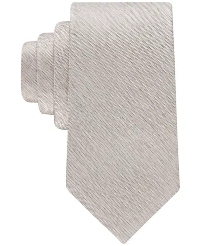 Calvin Klein Men's Curtis Solid Textured Tie In Natural