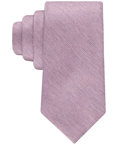 Calvin Klein Men's Curtis Solid Textured Tie In Purple