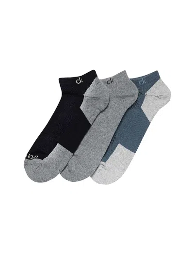 Calvin Klein Men's Cushion 3-pack No Show Socks In Multi